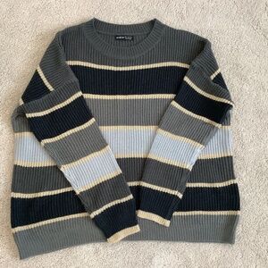 Striped crew neck sweater